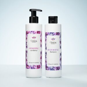 КОМПЛЕКТ ЗА ВЪЗСТАНОВЯВАНЕ И ХИДРАТИРАНЕ НА СУХА И УВРЕДЕНА КОСА - шампоан с протеини и кератин & балсам с масло от жасмин и чаено дърво